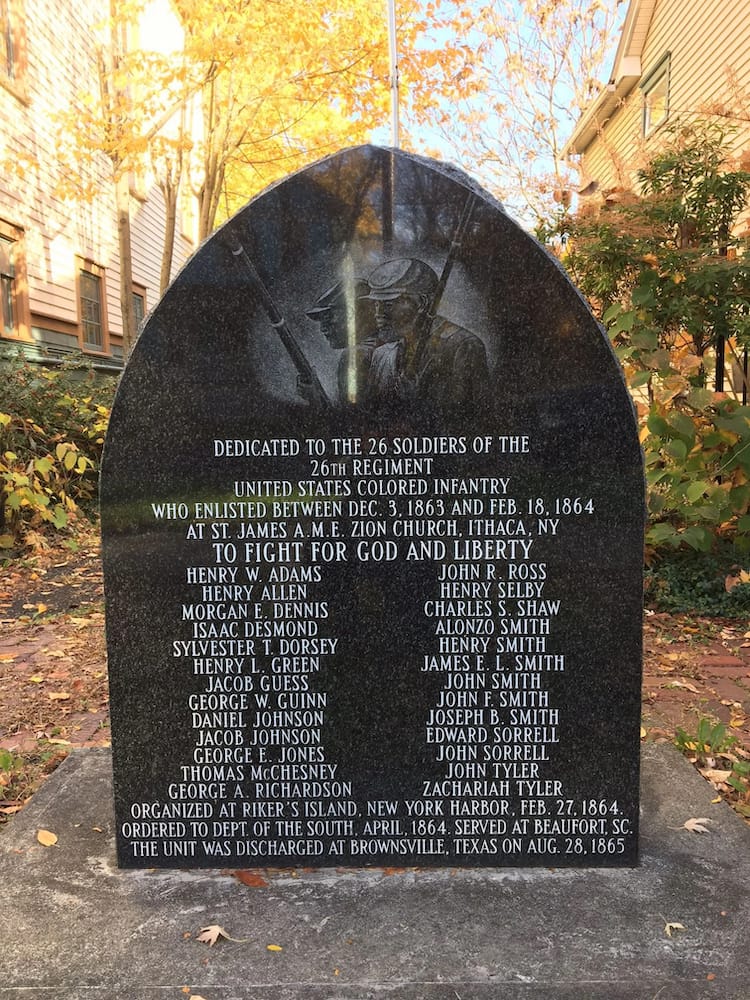 Civil War Monument at St. James AME Zion Church.